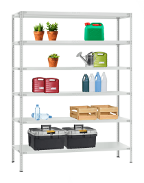 Стеллаж металлический Титан МС-900 1800x1000x400 6 полок Стеллаж металлический Титан МС-900 1800x1000x400 6 полок