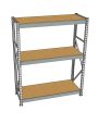 Стеллаж грузовой СГР 2500x1200x800 3 полки (ДСП) Стеллаж грузовой СГР 2500x1200x800 3 полки (ДСП)