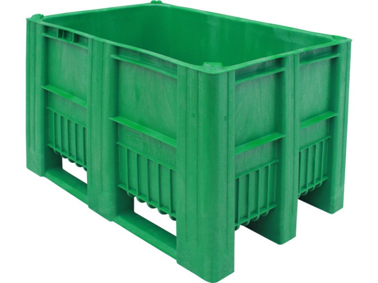 BoxPallet 1200х800х740 мм зеленый сплошной купить в Мурманске