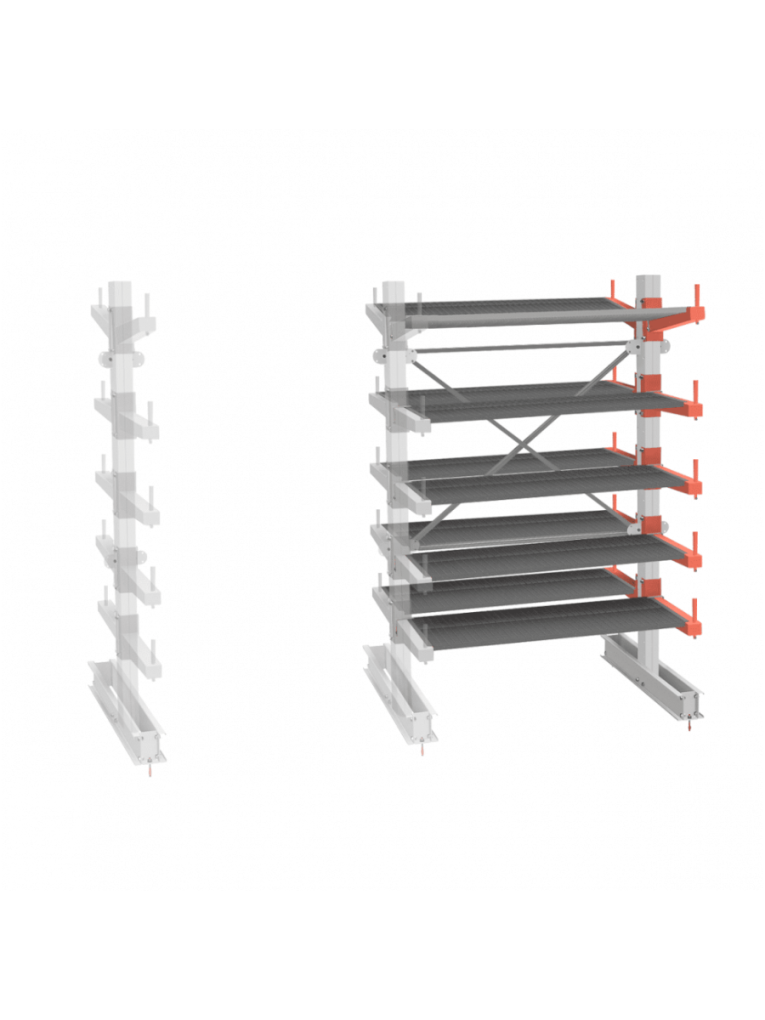 СТ-062 Стеллаж двухсторонний 5 ярусов ДОП. купить в Мурманске СТ-062 Стеллаж двухсторонний 5 ярусов ДОП. купить в Мурманске