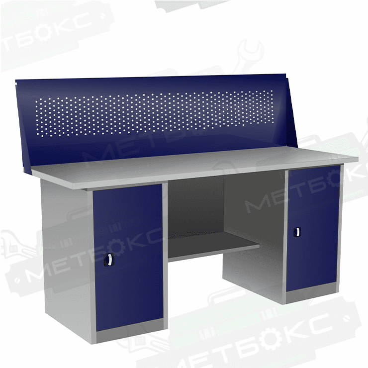 Верстак двухтумбовый ВП-5/1,6 с экраном купить в Мурманске Верстак двухтумбовый ВП-5/1,6 с экраном купить в Мурманске