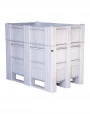 BoxPallet 1200х800х1035 сплошной, на полозьях серый