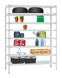 Стеллаж металлический Титан МС-900 1800x1000x500 8 полок Стеллаж металлический Титан МС-900 1800x1000x500 8 полок