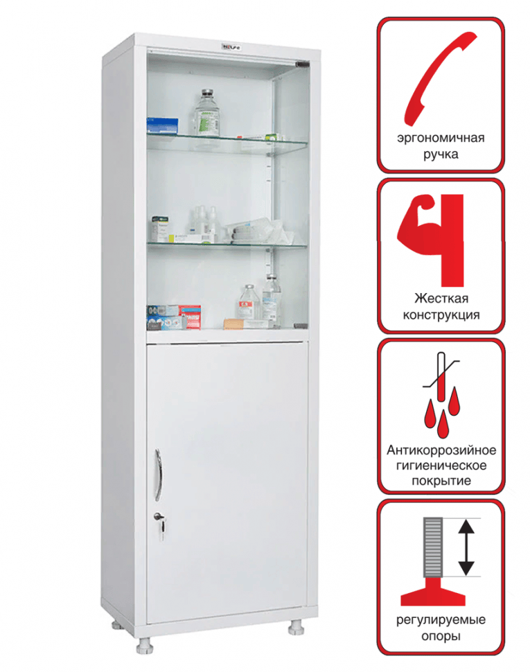 Медицинский шкаф HILFE МД 1 1760/SG купить в Мурманске