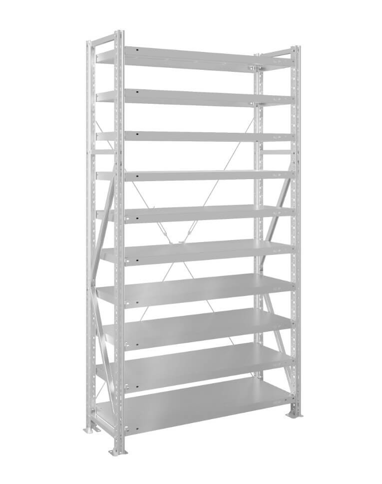 Стеллаж MS U 2000x700x400 10 полок (200 кг, металл) купить в Мурманске
