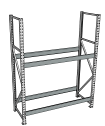 Стеллаж грузовой СГР 3000x1800x500 2 полки (без настила) Стеллаж грузовой СГР 3000x1800x500 2 полки (без настила)