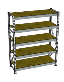 Стеллаж грузовой СГР 2000x1800x800 5 полок (фанера) Стеллаж грузовой СГР 2000x1800x800 5 полок (фанера)