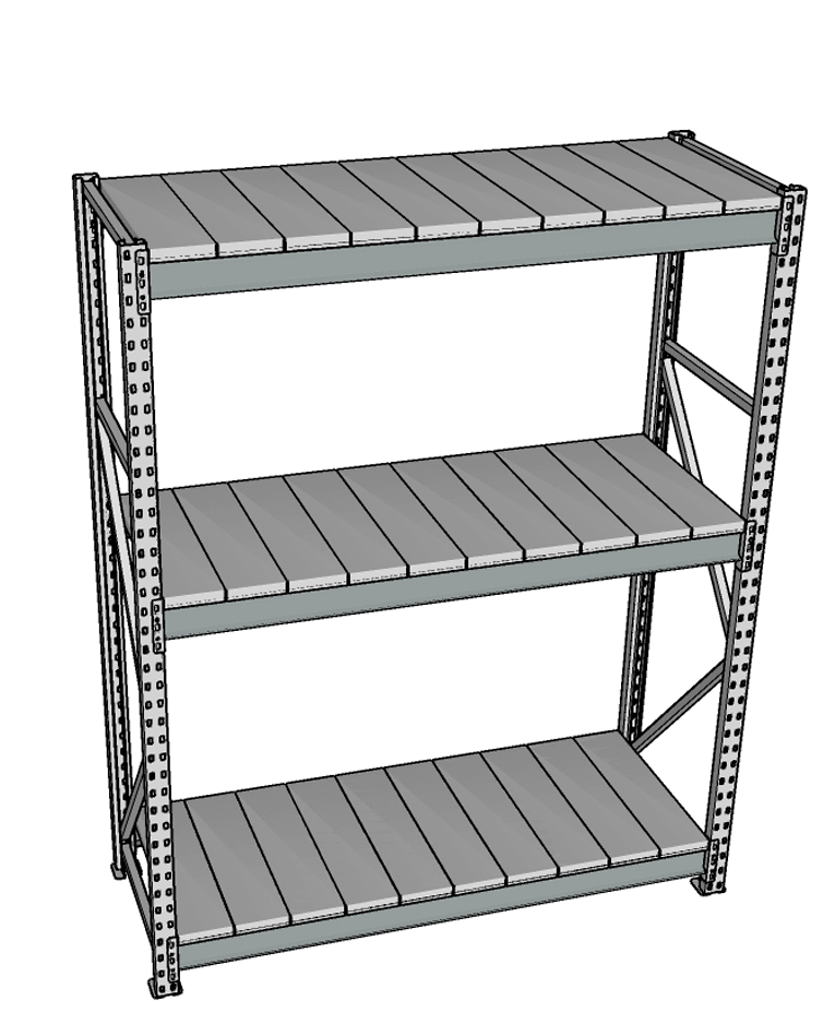 Стеллаж грузовой СГР 2000x2100x500 3 полки (металл) купить в Мурманске Стеллаж грузовой СГР 2000x2100x500 3 полки (металл) купить в Мурманске