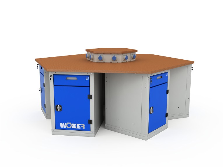 Верстак шеститумбовый WOKER PRO 6002.2500 купить в Мурманске Верстак шеститумбовый WOKER PRO 6002.2500 купить в Мурманске