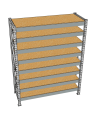 Стеллаж грузовой СГР 3000x2100x500 8 полок (ДСП) Стеллаж грузовой СГР 3000x2100x500 8 полок (ДСП)
