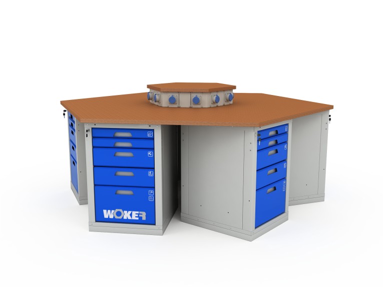 Верстак шеститумбовый WOKER PRO 6005.2500 купить в Мурманске Верстак шеститумбовый WOKER PRO 6005.2500 купить в Мурманске