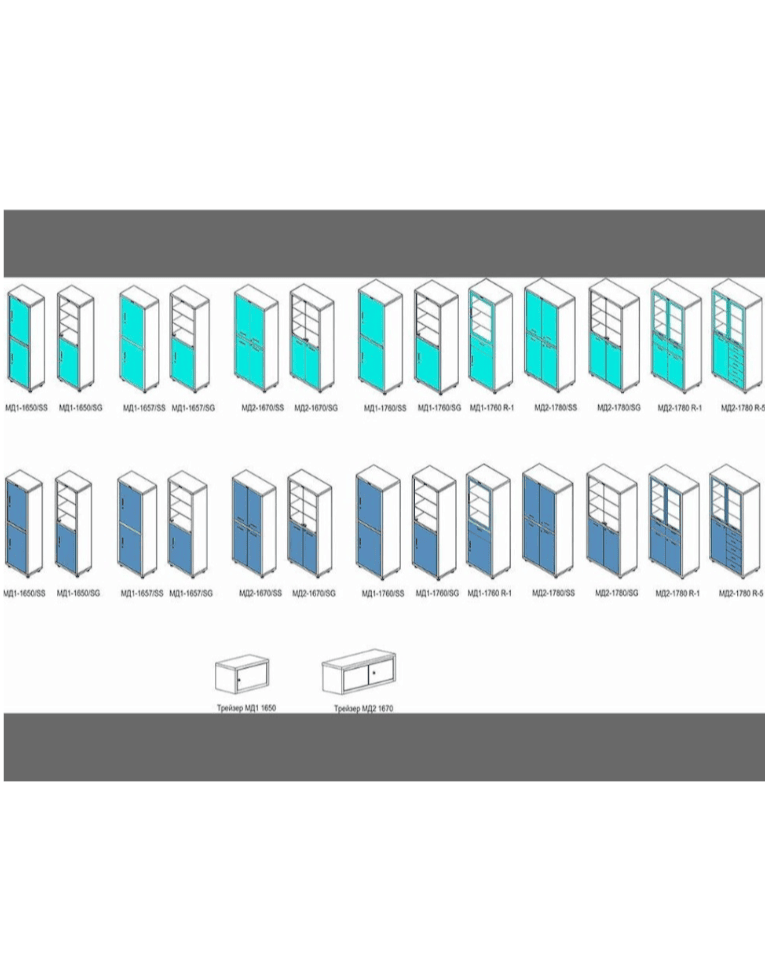 Медицинский шкаф HILFE МД 2 1780/SG купить в Мурманске