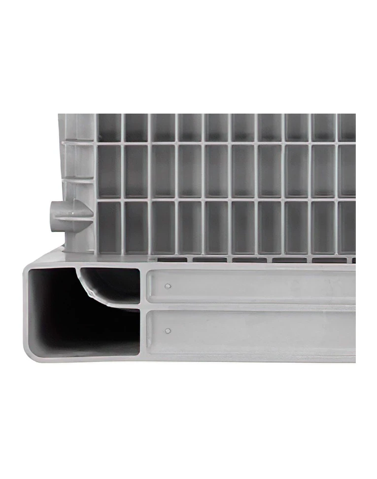 BoxPallet 1200х1000х1140 сплошной, на 3-х полозьях  серый