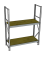 Стеллаж грузовой СГР 2000x900x400 2 полки (фанера) Стеллаж грузовой СГР 2000x900x400 2 полки (фанера)