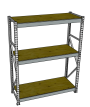 Стеллаж грузовой СГР 2500x900x600 3 полки (фанера)