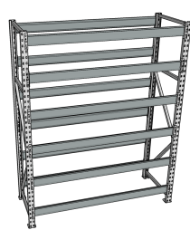 Стеллаж грузовой СГР 2500x900x1000 6 полок (без настила) Стеллаж грузовой СГР 2500x900x1000 6 полок (без настила)