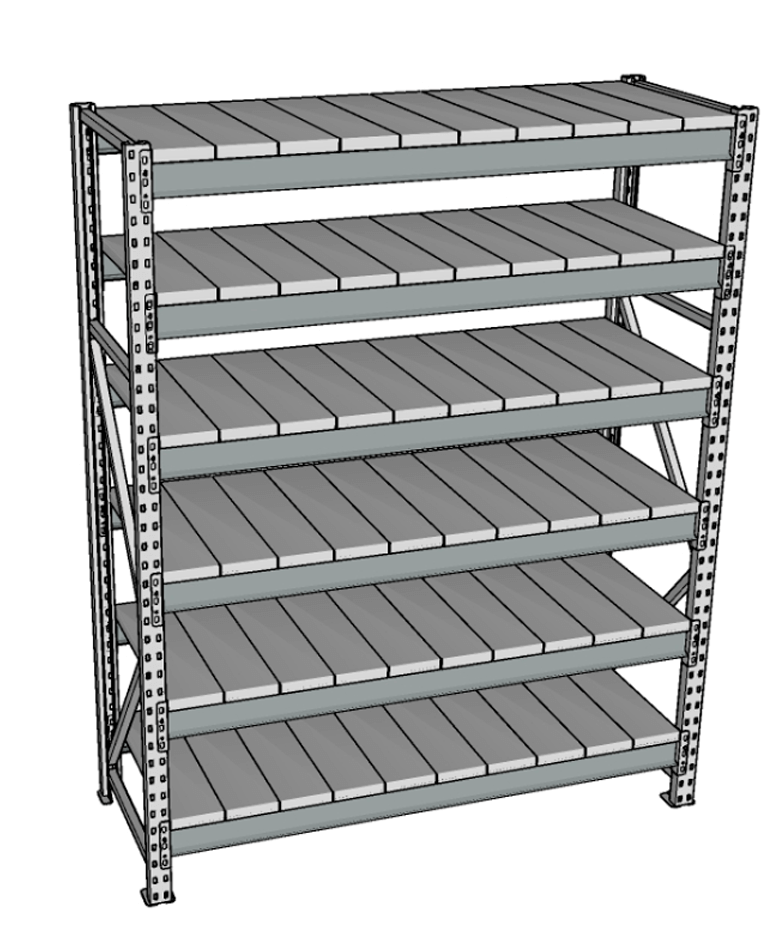 Стеллаж грузовой СГР 3000x1200x400 6 полок (металл) купить в Мурманске Стеллаж грузовой СГР 3000x1200x400 6 полок (металл) купить в Мурманске