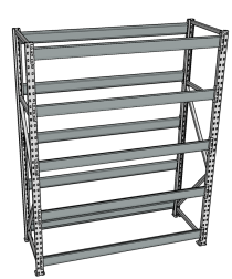 Стеллаж грузовой СГР 2000x1200x400 5 полок (без настила) Стеллаж грузовой СГР 2000x1200x400 5 полок (без настила)