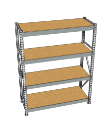 Стеллаж грузовой СГР 2500x1200x500 4 полки (ДСП) Стеллаж грузовой СГР 2500x1200x500 4 полки (ДСП)