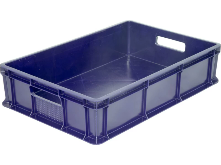 Ящик 600х400х140 мм сплошной с ручками синий купить в Мурманске Ящик 600х400х140 мм сплошной с ручками синий купить в Мурманске