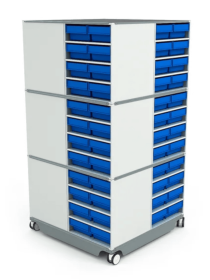 КП-01 Кассетница поворотная с синими ящиками