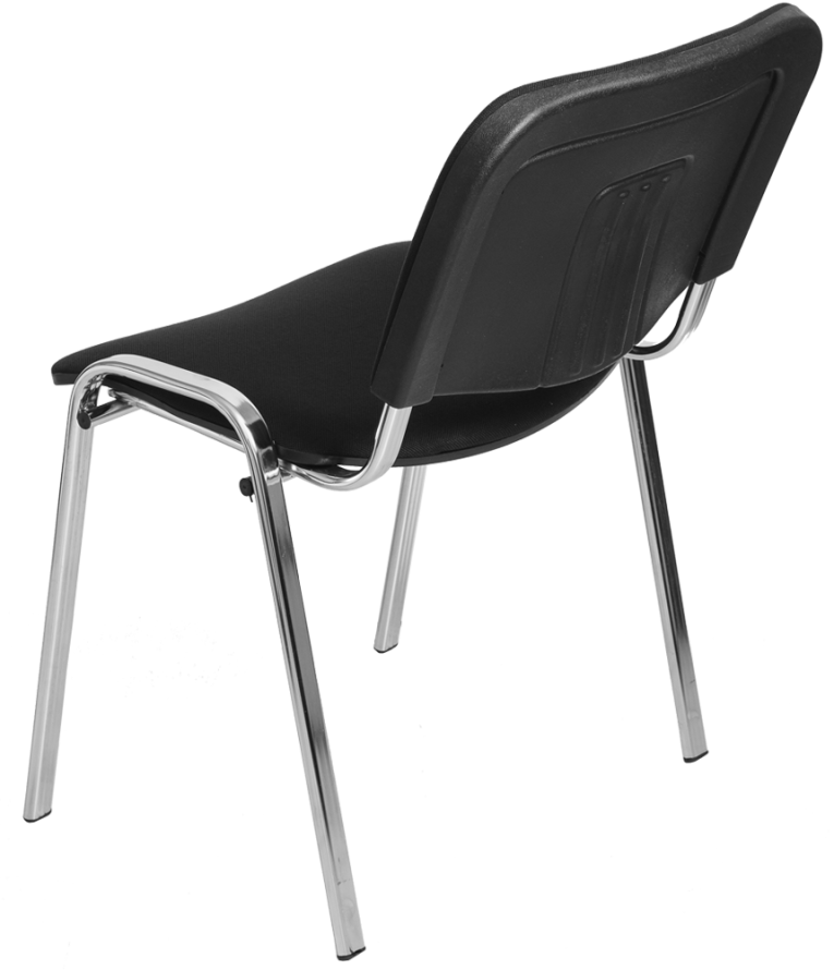 Стул Изо (черная ткань, хром) купить в Мурманске Стул Изо (черная ткань, хром) купить в Мурманске