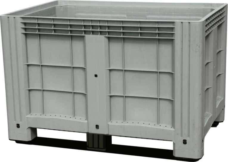 Контейнер 1200х800х800 мм сплошной серый на полозьях купить в Мурманске Контейнер 1200х800х800 мм сплошной серый на полозьях купить в Мурманске