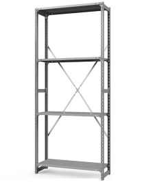 Стеллаж ТСУ 2500x700x800 4 полки (300 кг, металл) Стеллаж ТСУ 2500x700x800 4 полки (300 кг, металл)