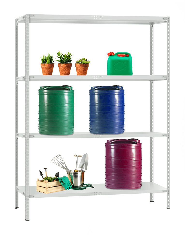 Стеллаж металлический Титан МС-900 3000x1000x300 4 полки купить в Мурманске Стеллаж металлический Титан МС-900 3000x1000x300 4 полки купить в Мурманске