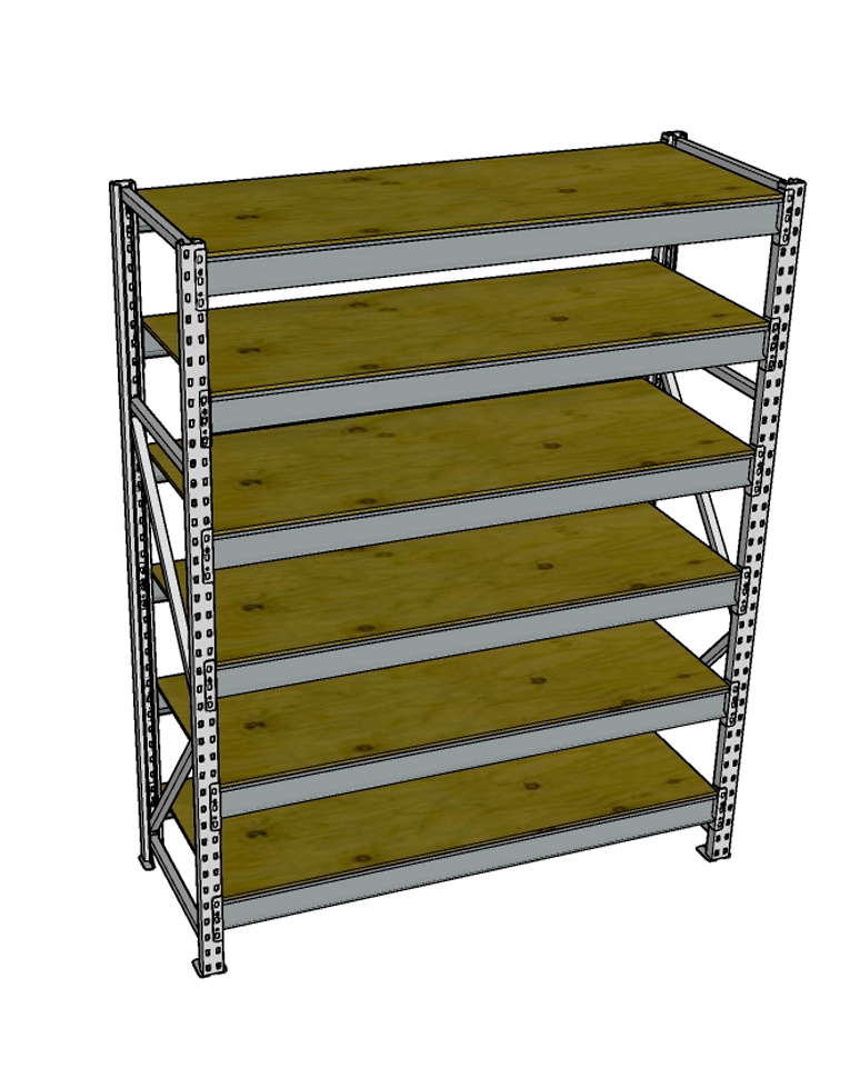 Стеллаж грузовой СГР 2000x2100x400 6 полок (фанера) купить в Мурманске Стеллаж грузовой СГР 2000x2100x400 6 полок (фанера) купить в Мурманске