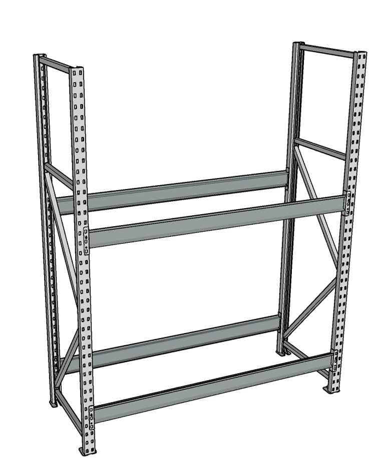Стеллаж грузовой СГР 2500x2100x400 2 полки (без настила) купить в Мурманске Стеллаж грузовой СГР 2500x2100x400 2 полки (без настила) купить в Мурманске