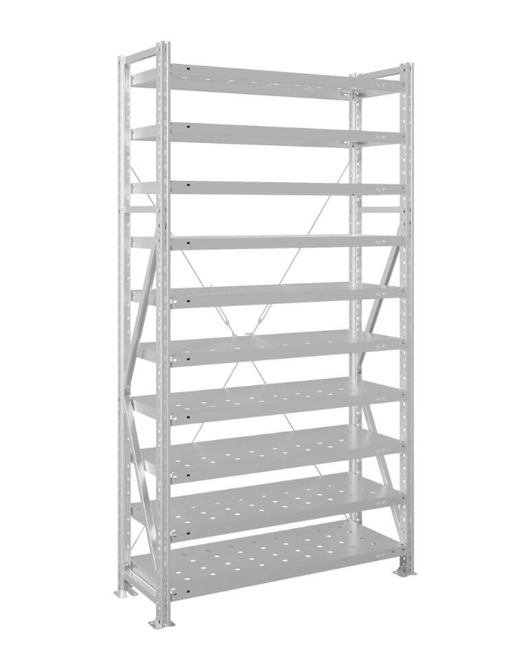 Стеллаж MS U 3000x1500x600 10 полок (150 кг, перф) купить в Мурманске