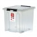 Контейнер Rox Box Original 50 (500х390х390 мм с крышкой и клипсами, на роликах, прозрачный) купить в Мурманске