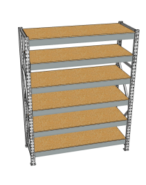 Стеллаж грузовой СГР 3000x900x600 6 полок (ДСП)