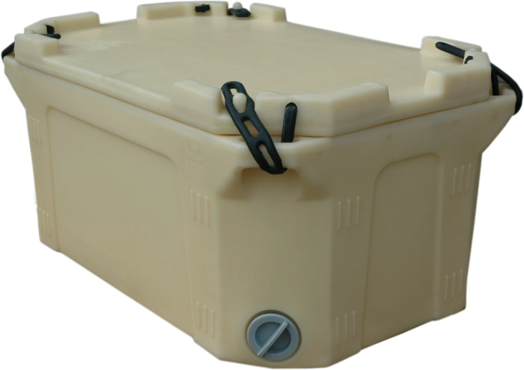 Контейнер 790х490х400 мм бежевый с крышкой купить в Мурманске