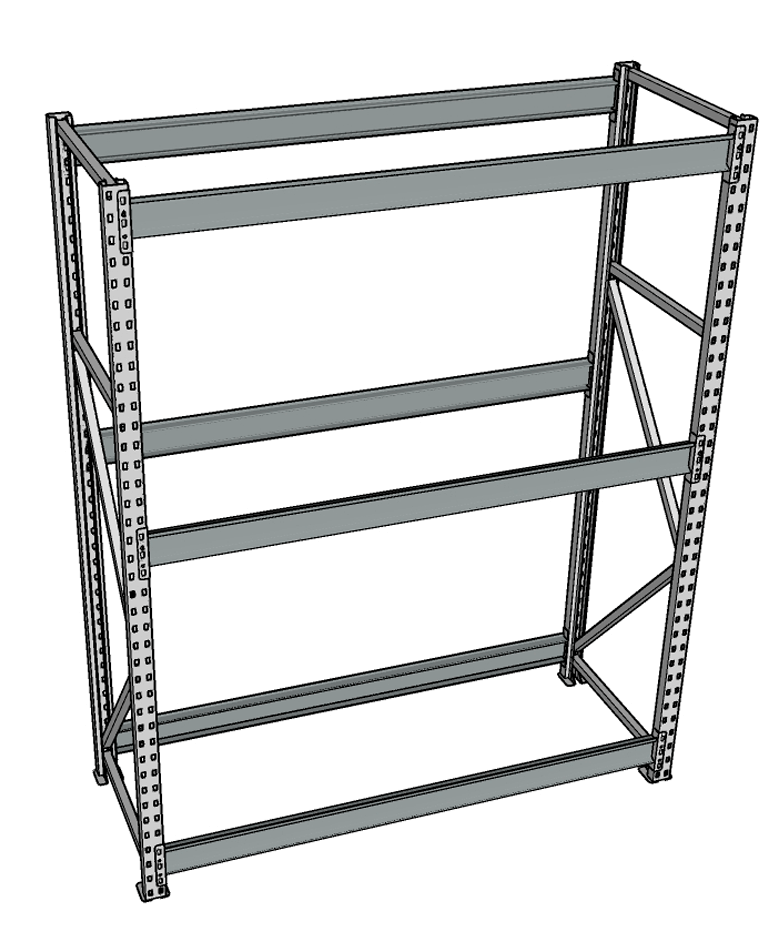 Стеллаж грузовой СГР 2500x900x800 3 полки (без настила) купить в Мурманске Стеллаж грузовой СГР 2500x900x800 3 полки (без настила) купить в Мурманске