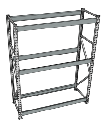 Стеллаж грузовой СГР 2500x1200x600 3 полки (без настила) Стеллаж грузовой СГР 2500x1200x600 3 полки (без настила)