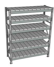 Стеллаж грузовой СГР 2500x1200x1000 6 полок (металл) Стеллаж грузовой СГР 2500x1200x1000 6 полок (металл)
