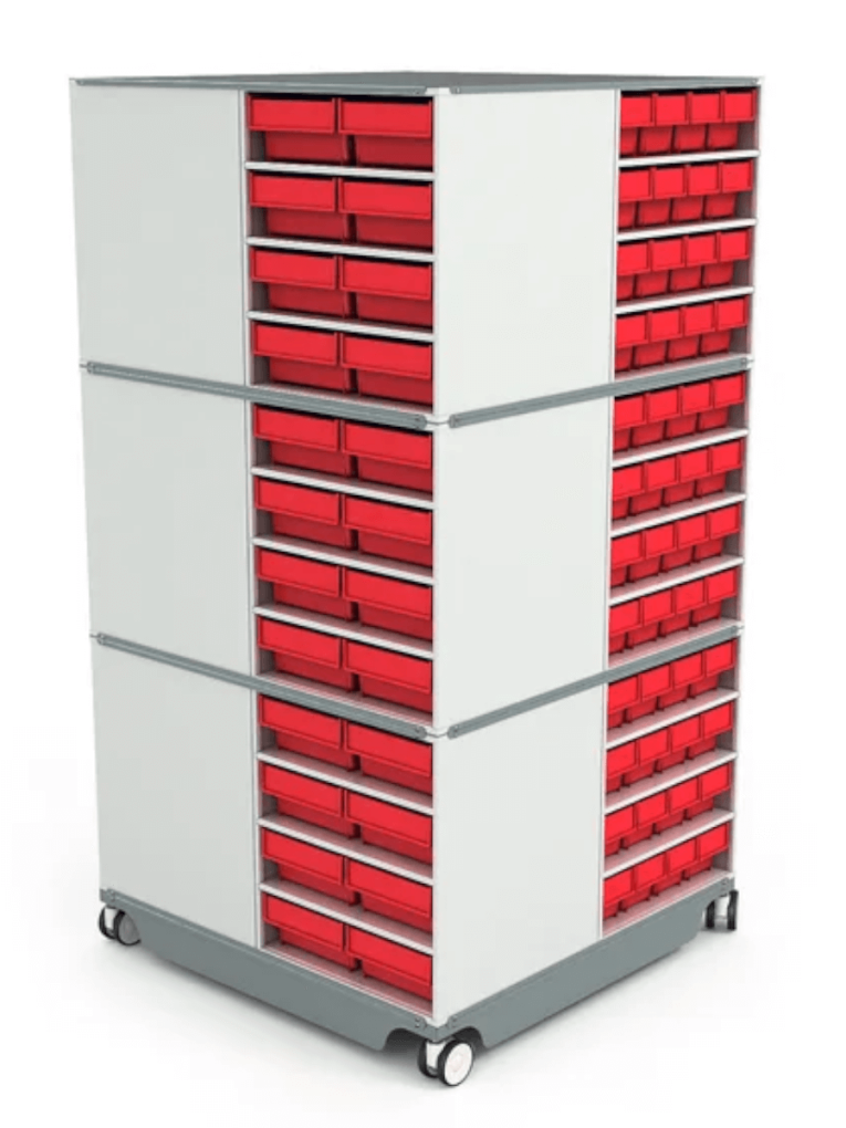 КП-03 Кассетница поворотная с красными ящиками купить в Мурманске