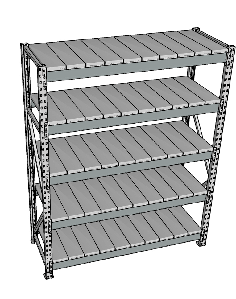 Стеллаж грузовой СГР 2000x1500x500 5 полок (металл) купить в Мурманске Стеллаж грузовой СГР 2000x1500x500 5 полок (металл) купить в Мурманске