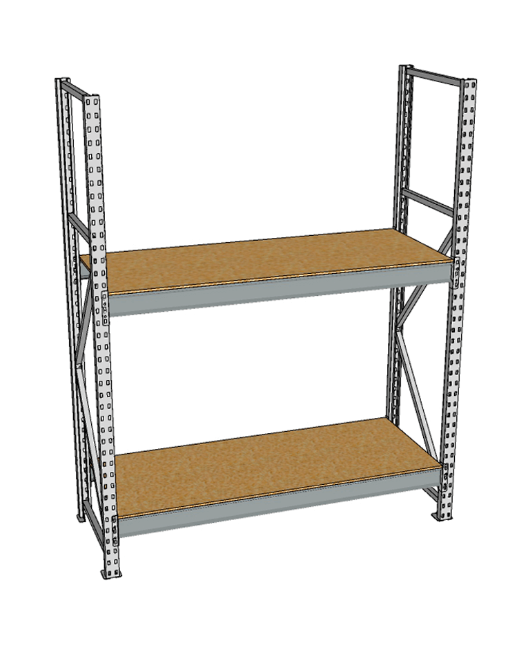 Стеллаж грузовой СГР 3000x1500x500 2 полки (ДСП) купить в Мурманске