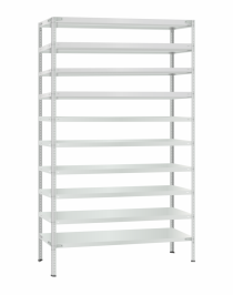 Стеллаж металлический Титан МС-500 2400х1200х300 10 полок Стеллаж металлический Титан МС-500 2400х1200х300 10 полок