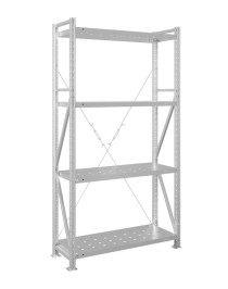 Стеллаж MS U 2500x700x500 4 полки (400 кг, перф) Стеллаж MS U 2500x700x500 4 полки (400 кг, перф)