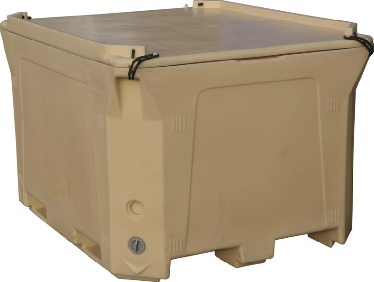 Контейнер 1470х1180х965 мм бежевый с крышкой купить в Мурманске Контейнер 1470х1180х965 мм бежевый с крышкой купить в Мурманске