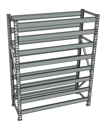 Стеллаж грузовой СГР 3000x1500x800 8 полок (без настила)