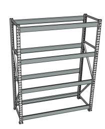 Стеллаж грузовой СГР 3000x1500x1000 4 полки (без настила)