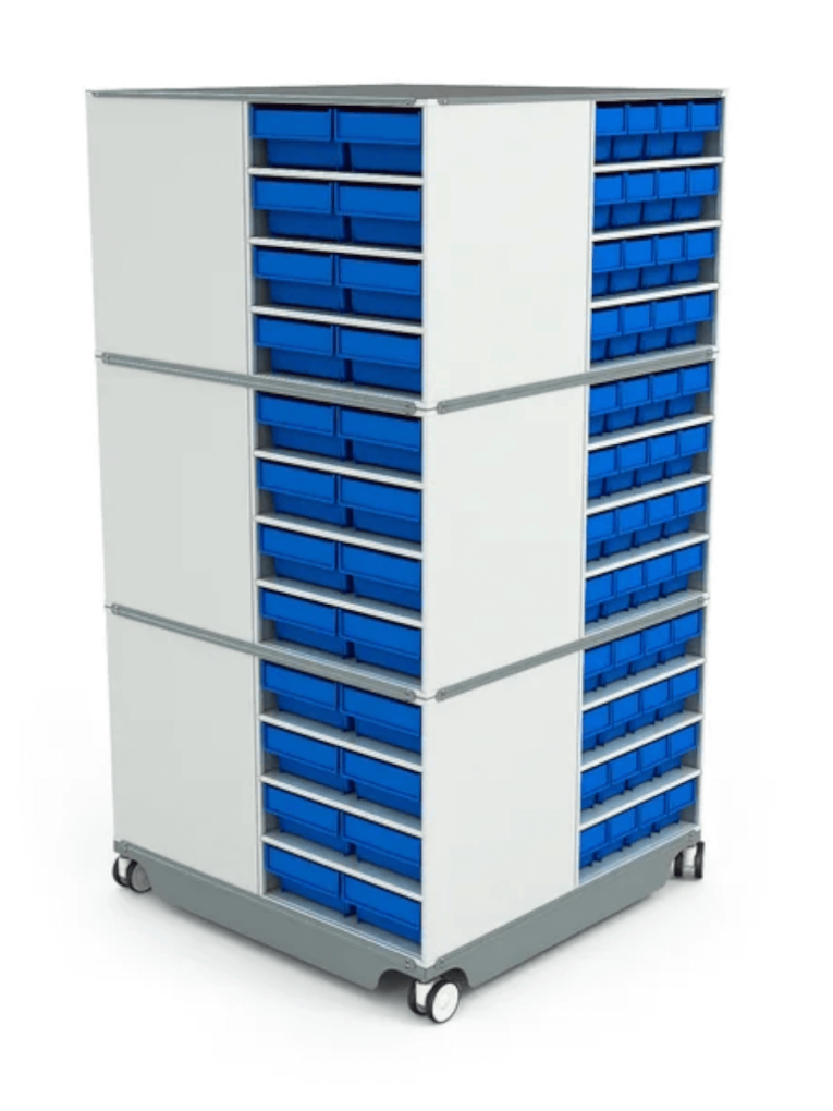 КП-03 Кассетница поворотная с синими ящиками купить в Мурманске