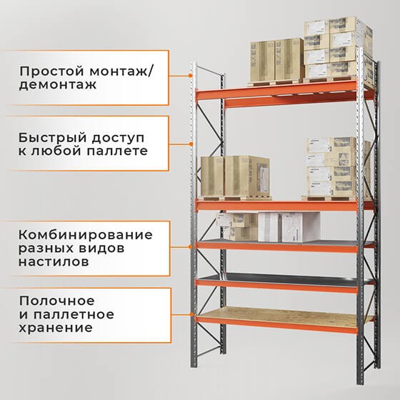 Стеллаж паллетный СПЛ 2000х1800х1100 1 ярус (1300/9700) купить в Мурманске Стеллаж паллетный СПЛ 2000х1800х1100 1 ярус (1300/9700) купить в Мурманске