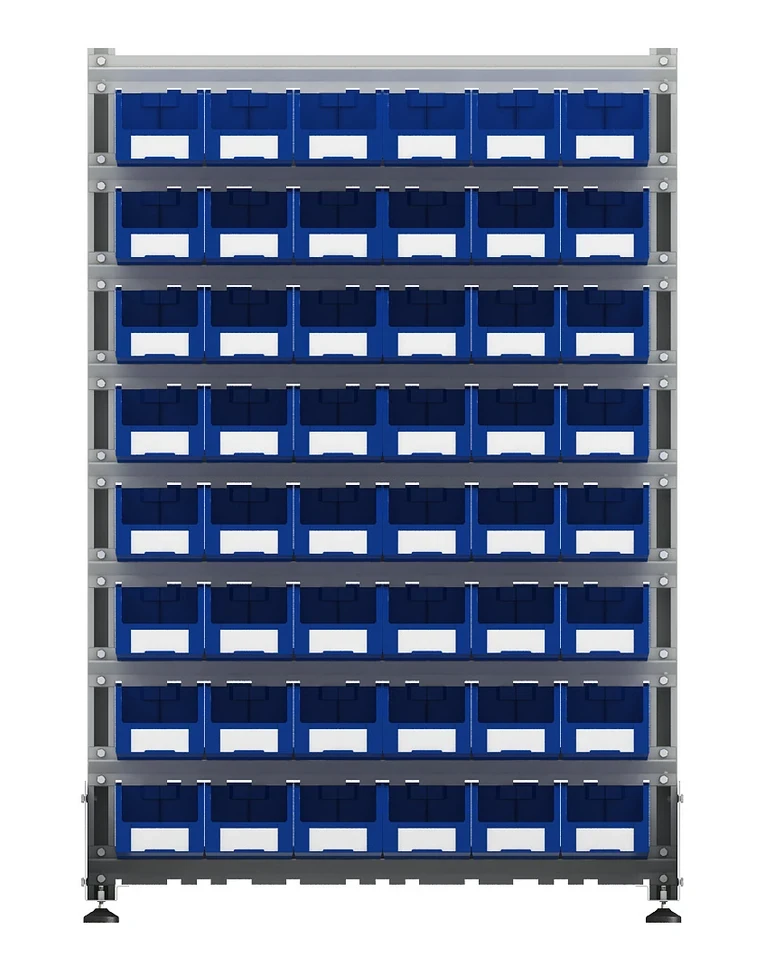Стеллаж для пластиковых лотков SORTEX двухсторонний 1500x1000x800.02 купить в Мурманске