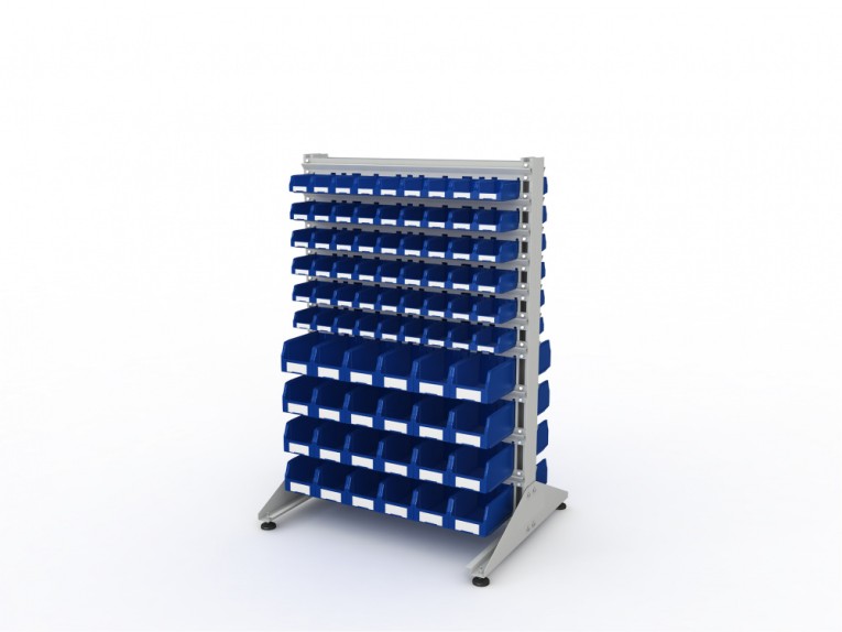 Стеллаж для пластиковых лотков SORTEX двухсторонний 1500x1000x800.04 купить в Мурманске Стеллаж для пластиковых лотков SORTEX двухсторонний 1500x1000x800.04 купить в Мурманске